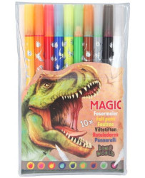 Dino world магически флумастери 10 цвята