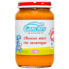 Пюре Ganchev Свинско Месо със Зеленчуци 190гр